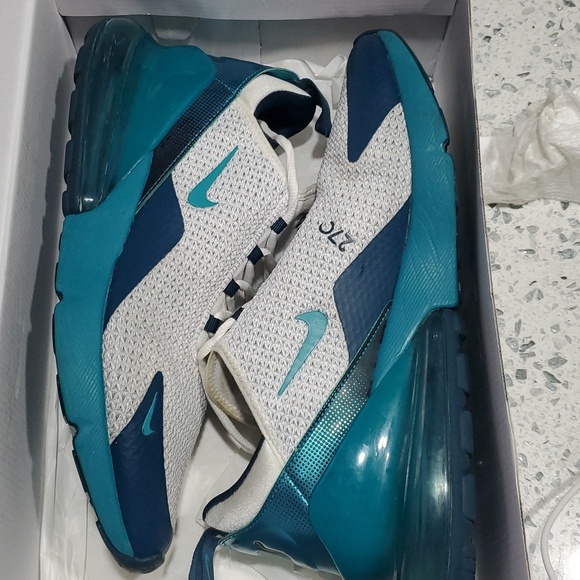 Nike air max 270 teal/white sz 11 - Picture 2 of 5